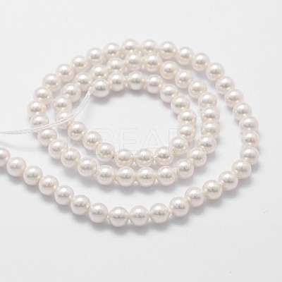 Shell Pearl Beads Strands BSHE-L025-01-6mm-1
