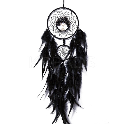 Iron & Glass Chips Pendant Hanging Decoration LS-PW-WG35869-04-1