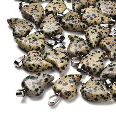 Natural Dalmatian Jasper Pendants G-B127-11P-02-1