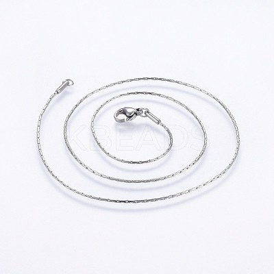 Non-Tarnish 304 Stainless Steel Boston Link Chain Necklaces NJEW-O102-25P-1