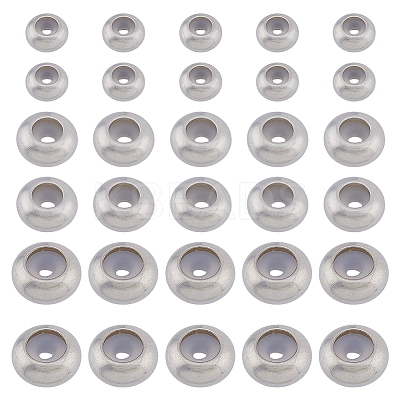 50Pcs 3 Style 316L Surgical Stainless Steel Beads STAS-DC0014-49-1