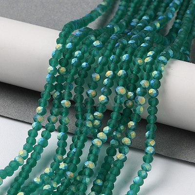 Imitation Jade Glass Beads Strands EGLA-A034-T2mm-MB18-1
