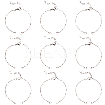 25Pcs 304 Stainless Steel Chain Bracelet Makings AJEW-BBC0002-16-1
