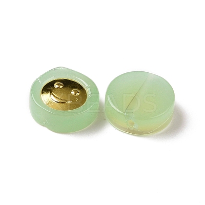 Transparent Spray Painted Glass Beads GLAA-I050-15G-1