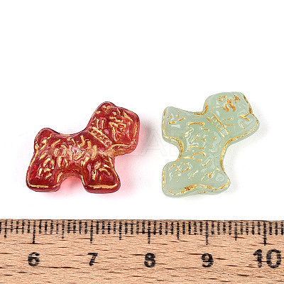 Baking Paint Transparent Glass Beads DGLA-N018-23-1