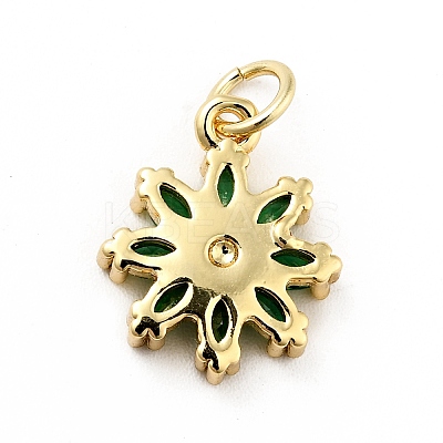 Rack Plating Brass Micro Pave Cubic Zirconia Charms LS-ZIRC-F129-34A-G-1