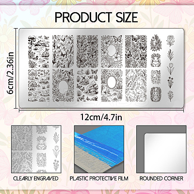 Plastic Nail Art Image Templates AJEW-UN0002-49E-1