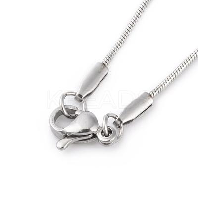 Tarnish Resistant Herringbone Chain Necklace for Men NJEW-A288B-0.8-P-1