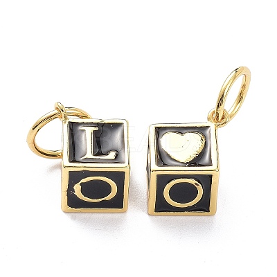 Brass Enamel Pendants X-KK-L188-76G-1