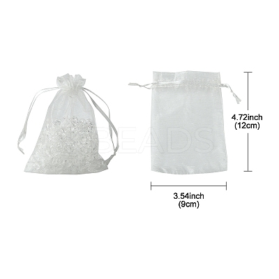 48Pcs 8 Colors Organza Bags Jewellery Storage Pouches Party Wedding Favour Gift Bags OP-FS0001-02-1