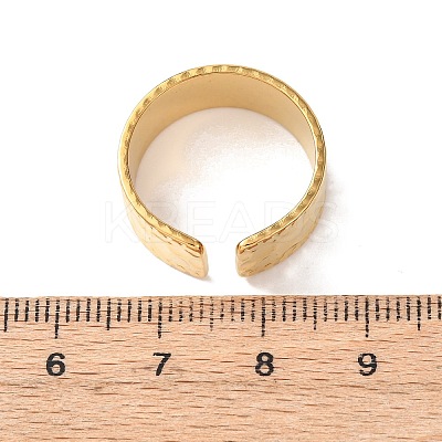 304 Stainless Steel Open Cuff Rings for Women RJEW-K309-32E-G-1
