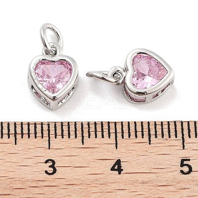Brass Micro Pave Cubic Zirconia Pendants KK-P271-02P-A-1