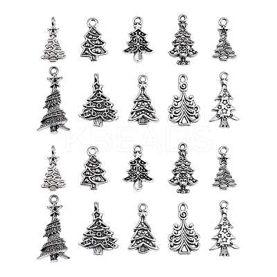 100pcs 10 Style Tibetan Style Alloy Charms TIBEP-CJ0001-40-1