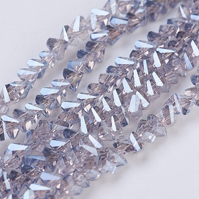 Electroplate Glass Beads Strands EGLA-J145-4mm-PL03-1