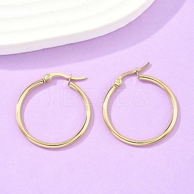 Ion Plating(IP) 304 Stainless Steel Hoop Earrings EJEW-N0016-11G-D-1