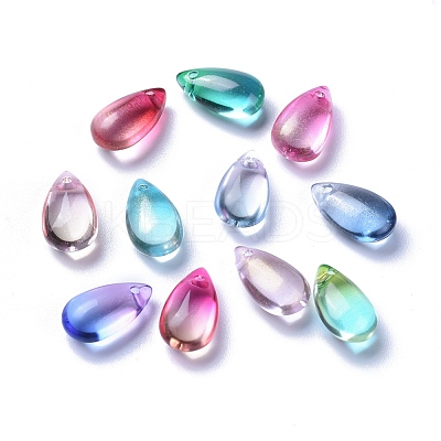 Transparent Glass Charms GLAA-O017-01-1