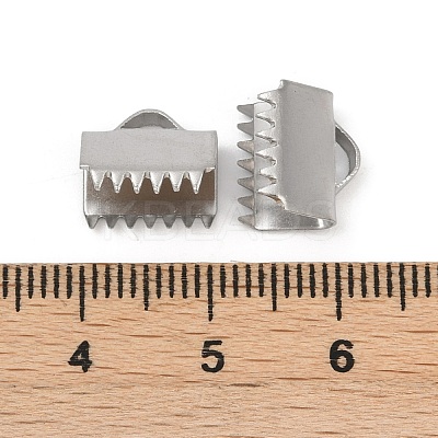 304 Stainless Steel Ribbon Crimp Ends STAS-E471-05J-P-1