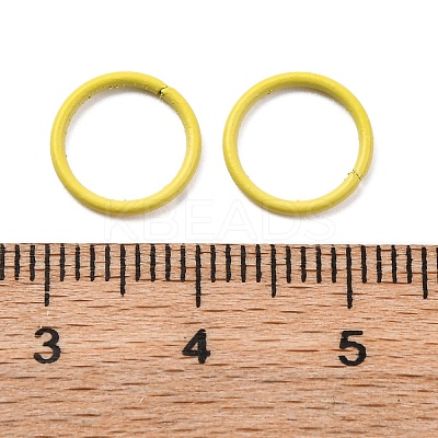 Spray Painted Iron Open Jump Rings IFIN-F149-B13-1
