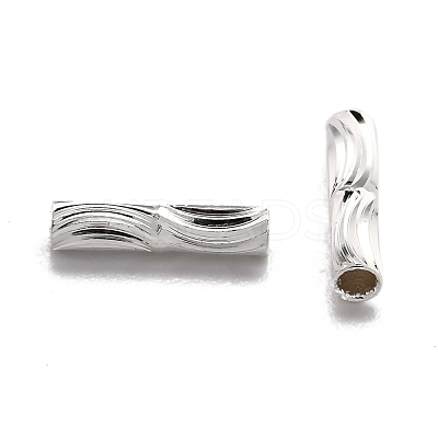 Corrugated Brass Tube Beads KK-H759-27A-S-1