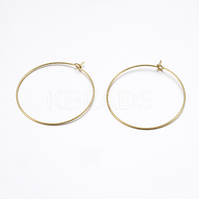 Brass Hoop Earring Findings KK-K225-37-C-1