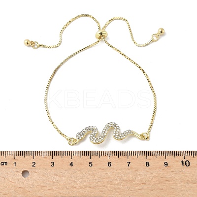 Aloy Rhinestone Slider Bracelets BJEW-H206-02G-1