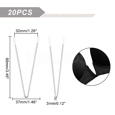 20Pcs V Shape Steel Bra Underwire FIND-PH0006-62-1