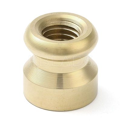 Golden Tone Round Wax Seal Brass Stamp Heads AJEW-M040-01G-D-1