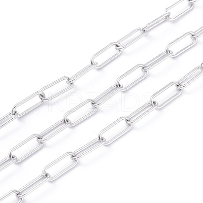 Tarnish Resistant 304 Stainless Steel Paperclip Chains CHS-L022-03P-A-1