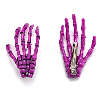 Halloween Skeleton Hands Bone Hair Clips LS-PHAR-H063-A01-1