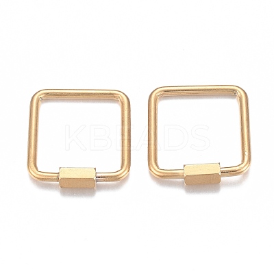 304 Stainless Steel Screw Carabiner Lock Charms STAS-H103-04G-1