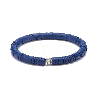 5Pcs 5 Colors Handmade Polymer Clay Heishi Surfer Stretch Bracelet Sets BJEW-JB08691-1