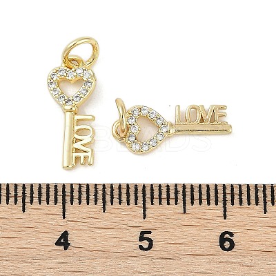Rack Plating Brass Micro Pave Cubic Zirconia Pendants KK-H509-05G-1