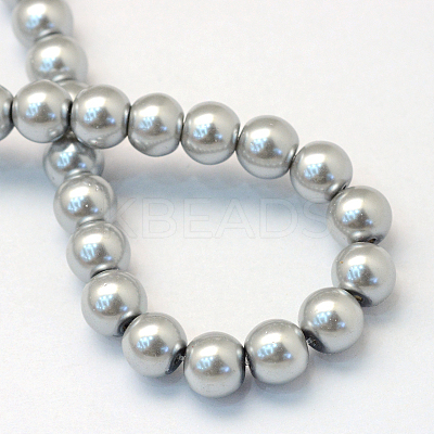 Baking Paint Glass Pearl Bead Strands X-HY-Q003-3mm-34-1