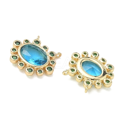 Brass Cubic Zirconia Pendants KK-G419-04G-04-1