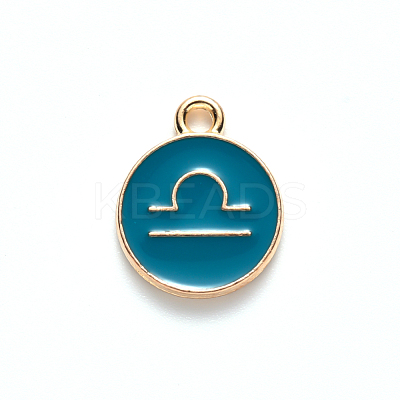 Alloy Enamel Pendants X-ENAM-S124-01B-05K-1