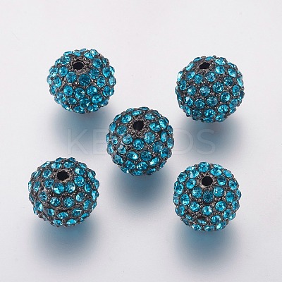 Alloy Rhinestone Beads RB-A034-10mm-A03B-1