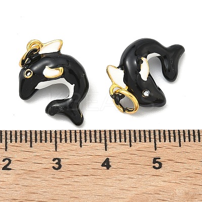 Sea Animals Alloy Enamel Pendants ENAM-B037-10G-01-1