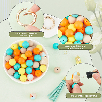 DIY Beaded Keychain Wristlet Making Kit DIY-CA0004-43-1