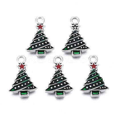 Christmas Alloy Enamel Pendants ENAM-N054-84-1
