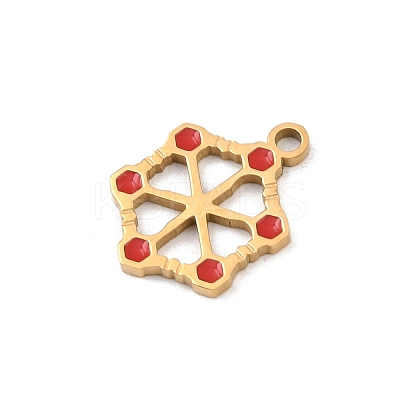 Christmas 304 Stainless Steel Enamel Pendants LS-STAS-B116-03F-G-1