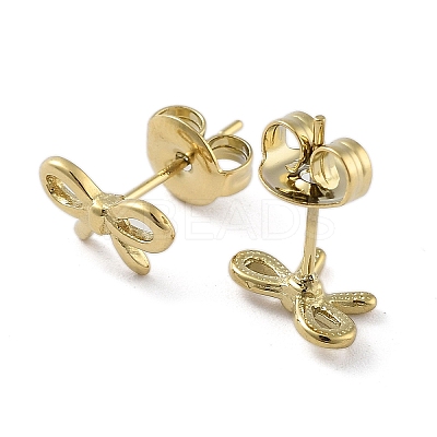 Ion Plating(IP) 304 Stainless Steel Stud Earrings EJEW-P258-33G-1