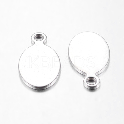 Tarnish Resistant 201 Stainless Steel Stamping Blank Tag Pendants X-STAS-Q109-1