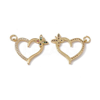 Brass Micro Pave Colorful Cubic Zirconia Pendants KK-G439-12G-1