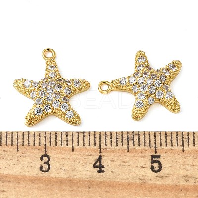 Brass Micro Pave Cubic Zirconia Pendants KK-C086-08G-1