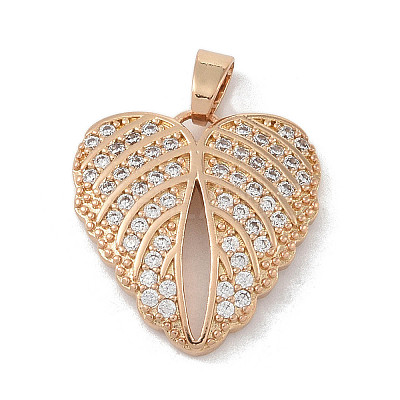 Brass Micro Pave Cubic Zirconia Pendants KK-P273-10A-KCG-1