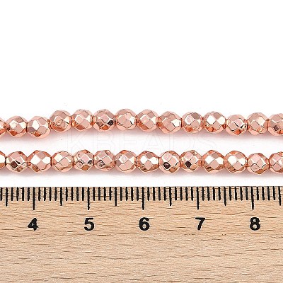 Baking Paint Electroplated Synthetic Non-magnetic Hematite Beads Strands G-H072-A01-01H-1