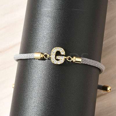 Adjustable Nylon Cord Bracelets X-BJEW-C096-01G-07-1