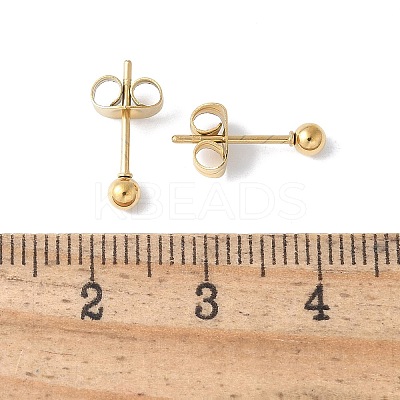 304 Stainless Steel Stud Earrings for Women LS-EJEW-E603-06B-G-1