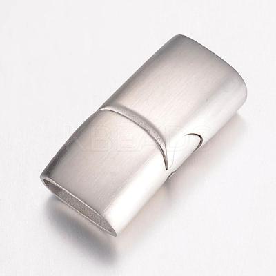 Tarnish Resistant 304 Stainless Steel Magnetic Clasps with Glue-in Ends STAS-G071-39P-1