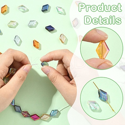 170Pcs 17 Colors Electroplate Glass Beads EGLA-YW0005-59-1